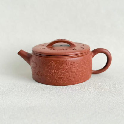 Original Ore Zhuni Han Wa Yixing Teapot – Handmade Hand-Carved, 100ml