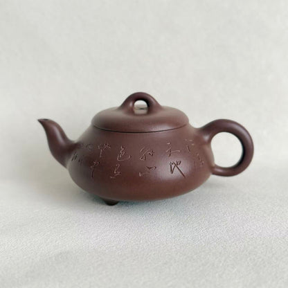 Original Ore Di Cao Qing Han Tang Shipiao Yixing Teapot by Master Dong Yaqin – Handmade, 260ml