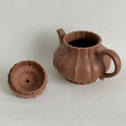 Fully Handmade Jinwen Gong Deng Yixing Teapot 260ml Duanni clay– Master Dong Yaqin