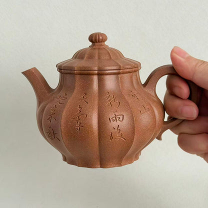 Fully Handmade Jinwen Gong Deng Yixing Teapot 260ml Duanni clay– Master Dong Yaqin