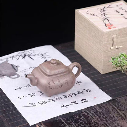 Handmade Yixing Teapots By Master Dong Yaqin- Qing Duan Ni - 350cc